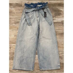 Blank NYC High Rise Wide Leg Cropped Womens Jeans Size 28